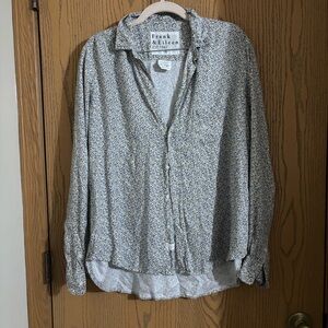 Frank & Eileen Micro Floral Eileen top size Small NWOT